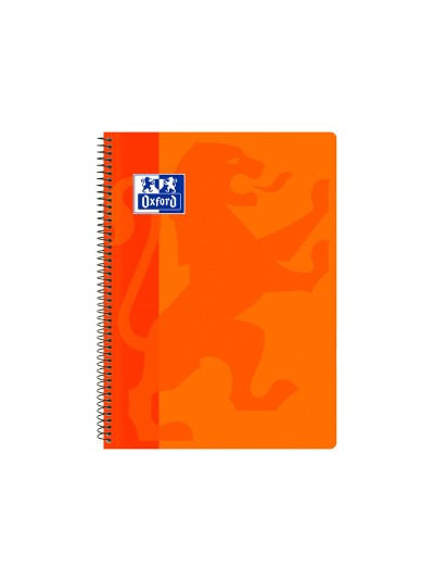Cuaderno espiral oxford school classic tapa polipropileno folio 80 hojas cuadro 4 mm con margen
