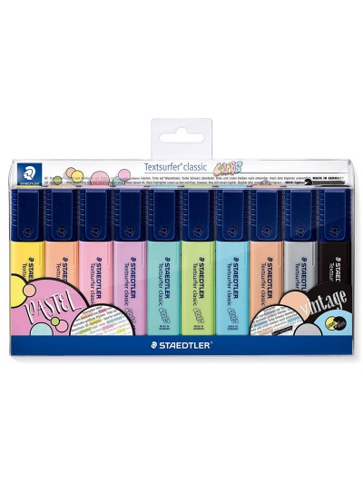 Rotulador textsurfer classic 364 pastel & vintage bolsa de 10 unidades colores surtidos