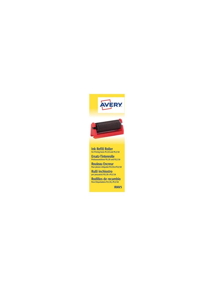 Rodillo entintador avery para etiquetadora pl1/8 y pl2/18 color negro caja de 5 unidades Rodillo entintador avery para etiquetadora pl1/8 y pl2/18 color negro caja de 5 unidades