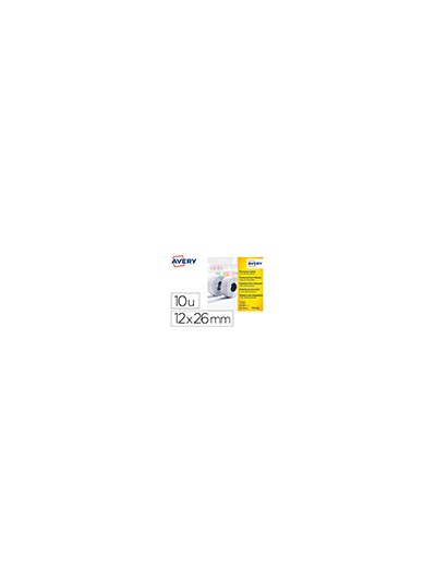 Etiqueta avery 1 linea adhesivo permanente 26x12 mm blanca rollo 1500 unidades caja de 10 unidades