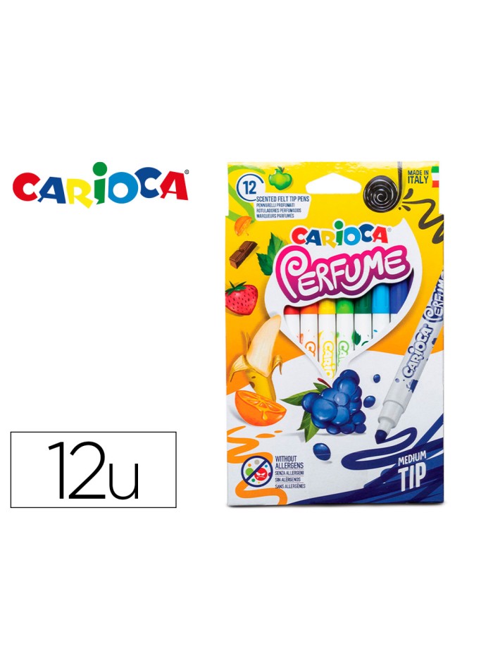 Rotulador carioca perfume xplosion caja de 12 unidades colores surtidos Rotulador carioca perfume xplosion caja de 12 unidades colores surtidos
