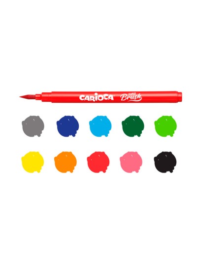 Rotulador carioca super brush caja de 10 unidades colores surtidos