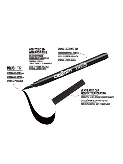 Rotulador carioca super brush caja de 10 unidades colores surtidos