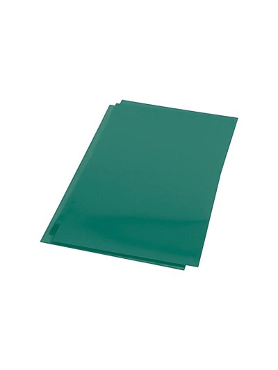 Tapa de encuadernacion q-connect pvc din a4 opaca verde 180 micras caja de 100 unidades