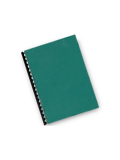 Tapa de encuadernacion q-connect pvc din a4 opaca verde 180 micras caja de 100 unidades