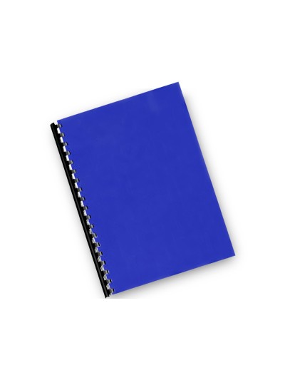 Tapa de encuadernacion q-connect pvc din a4 opaca azul 180 micras caja de 100 unidades
