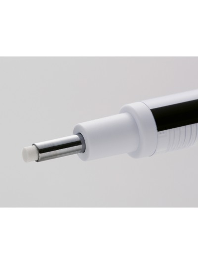 Portagomas tombow mono zero con clip goma redonda 2,3 mm diametro color azul blanco y negro