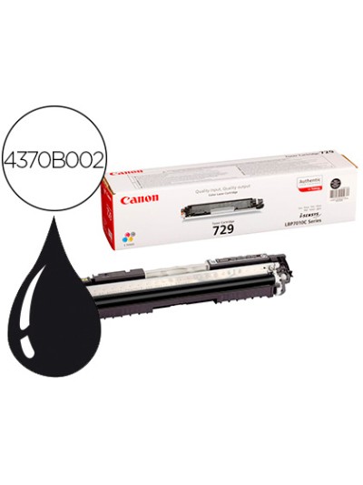 Toner canon 729 bk i-sensys lbp7010c / lbp7018c negro 1.200 pag