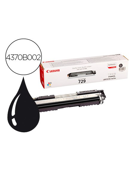 Toner canon 729 bk i-sensys lbp7010c / lbp7018c negro 1.200 pag
