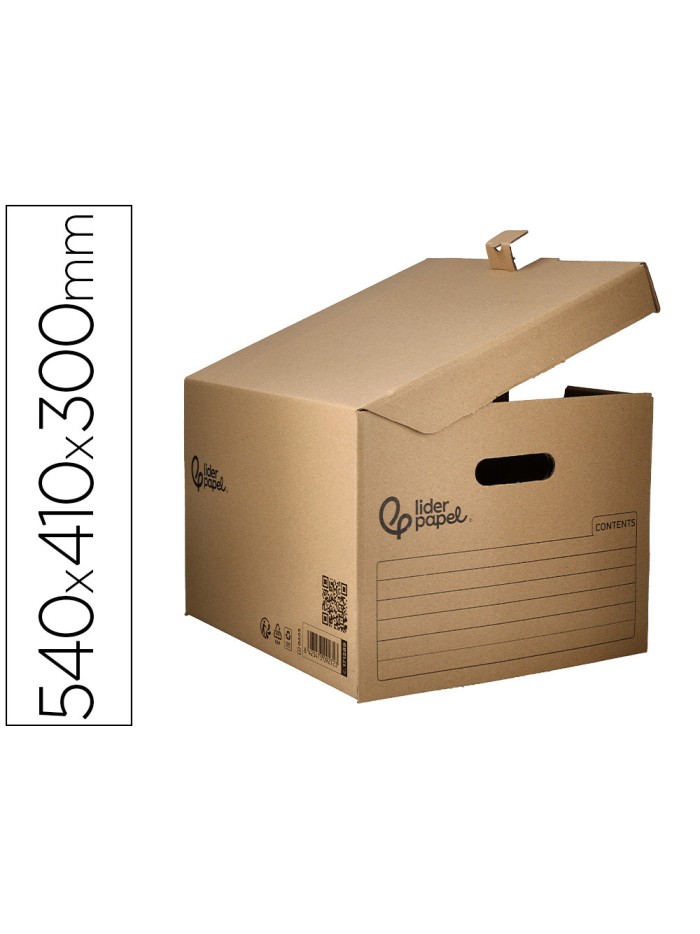 Cajon contenedor liderpapel carton manual para 5 cajas archivo definitvo folio / 6 archivadores a-z 540x410x300mm Cajon contenedor liderpapel carton manual para 5 cajas archivo definitvo folio / 6 archivadores a-z 540x410x300mm