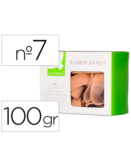 Bandas elasticas q-connect 100 gr 70x5 mm numero 7