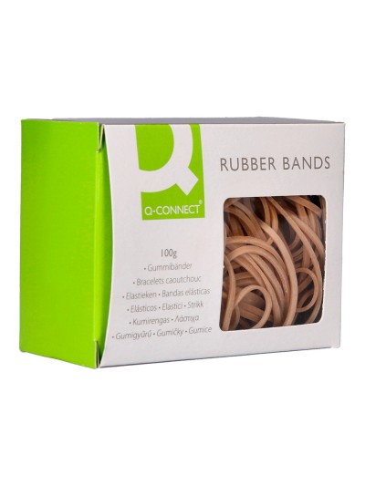 Gomillas elasticas q-connect 100 gr 100x3 mm numero 34