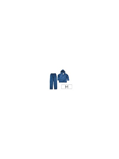 Conjunto de lluvia deltaplus 400 poliester/pvc azul marino talla m
