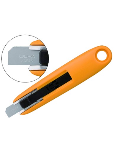 Cuter olfa mini plastico cuchilla ancha 12,5 mm retractil apto para zurdos