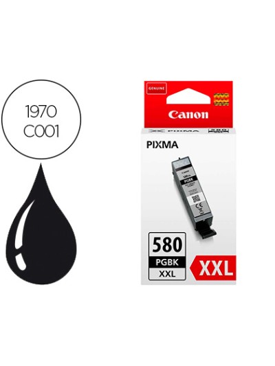 Ink-jet canon 580 xxl pixma tr8550 / ts6250 / ts8250 / ts9150 / ts9550 negro 600 pag