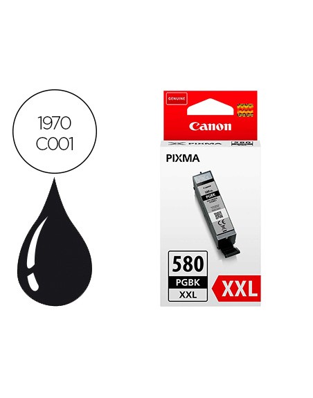 Ink-jet canon 580 xxl pixma tr8550 / ts6250 / ts8250 / ts9150 / ts9550 negro 600 pag