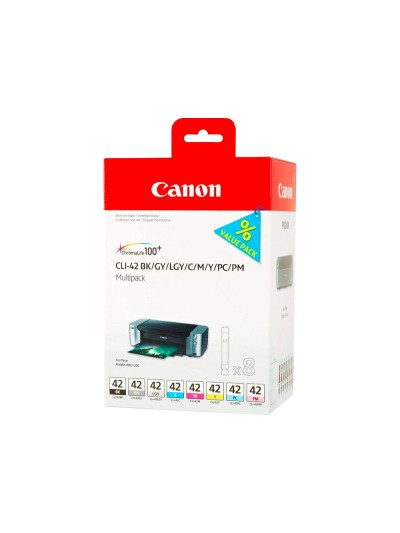 Ink-jet cli-42 canon pixma pro-100 / 100s multipack 8 colores bk /gy / lgy / c / m / y / pc / pm 13 ml