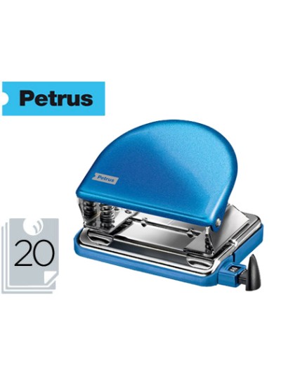 Taladrador petrus 52 wow azul metalizado capacidad 20 hojas en blister
