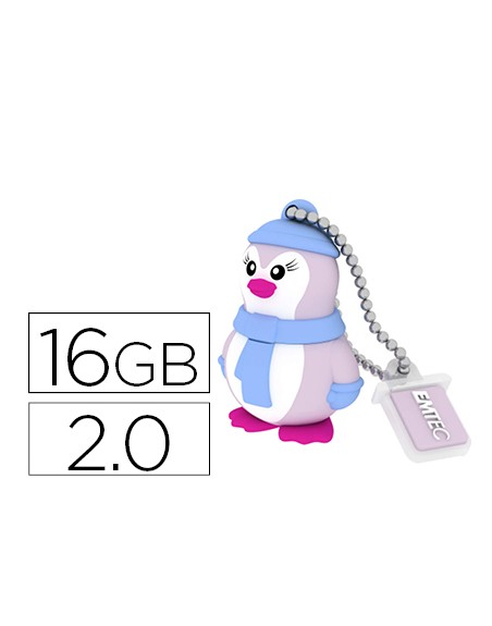 Memoria usb emtec flash 16 gb 2.0 pinguino