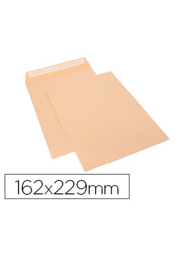 Sobre sam bolsa celulosa chamoix 85 gr tira de silicona 162x229 mm tira silicona caja 250 unidades