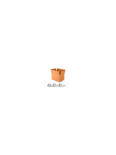 Caja para embalar q-connect americana ultrarresistente carton reciclado canal doble 7mm color kraft 420x200x300 mm