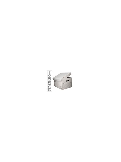 Cajon contenedor liderpapel carton automatico para 3 cajasarchivo definitivo folio / 4 archivadores a-z 387x333x260mm