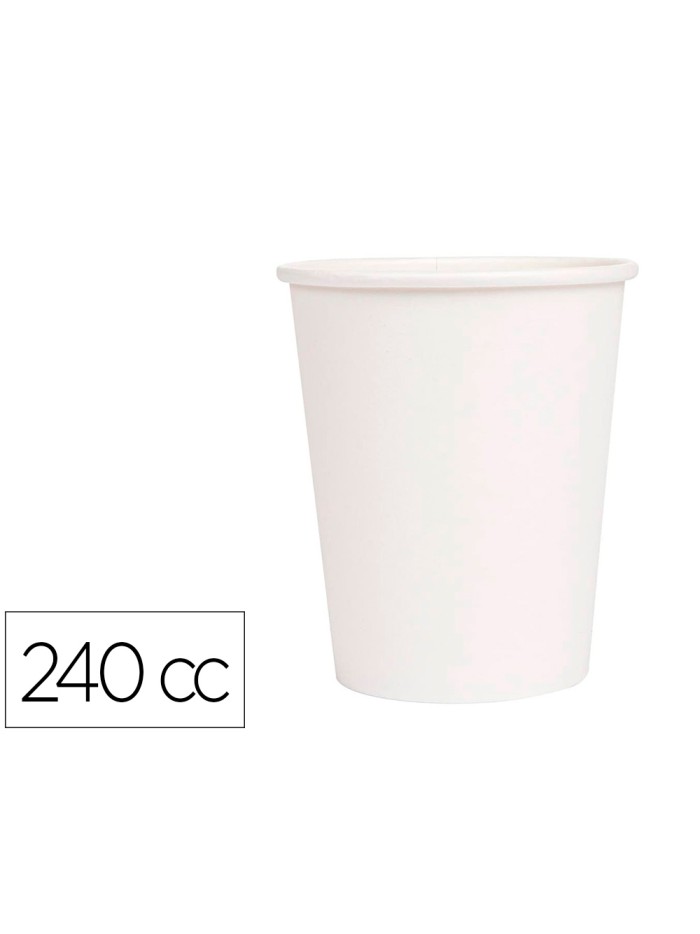 Vaso termico carton blanco 240 cc paquete de 50 unidades