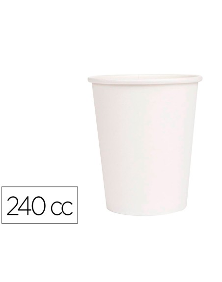 Vaso termico carton blanco 240 cc paquete de 50 unidades