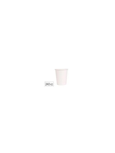 Vaso termico carton blanco 240 cc paquete de 50 unidades
