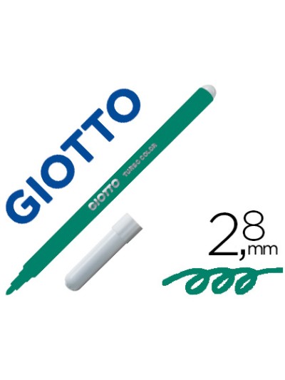 Rotulador giotto turbo color lavable con punta bloqueada unicolor verde oscuro