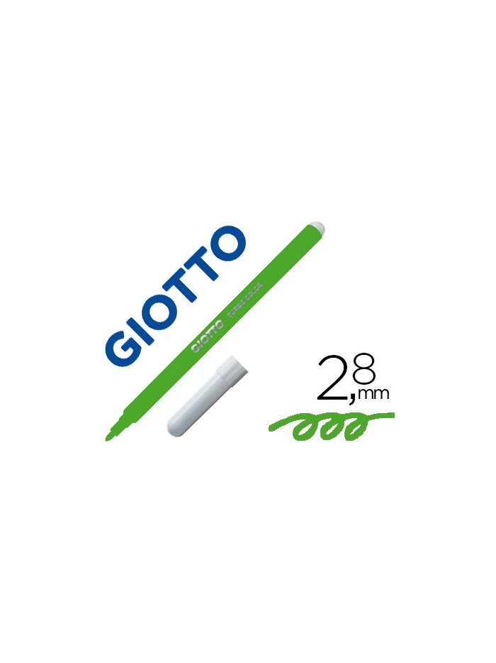 Rotulador giotto turbo color lavable con punta bloqueada unicolor verde Rotulador giotto turbo color lavable con punta bloqueada unicolor verde