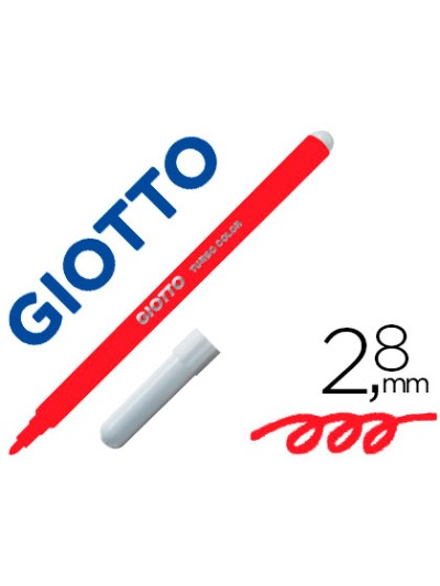 Rotulador giotto turbo color lavable con punta bloqueada unicolor rojo