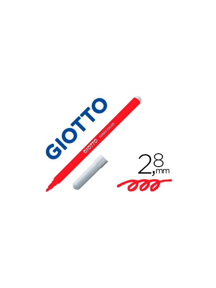 Rotulador giotto turbo color lavable con punta bloqueada unicolor rojo Rotulador giotto turbo color lavable con punta bloqueada unicolor rojo