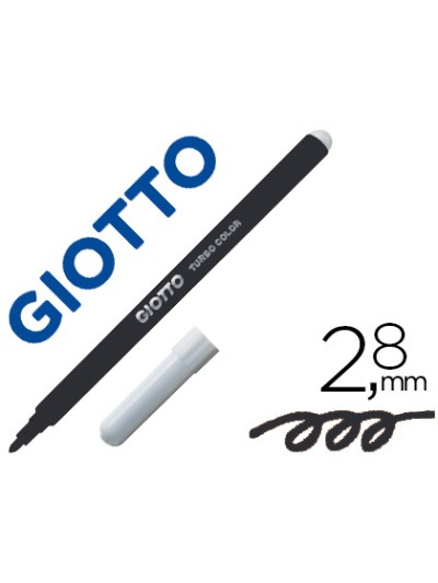 Rotulador giotto turbo color lavable con punta bloqueada unicolor negro