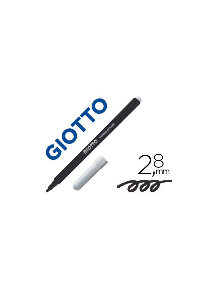 Rotulador giotto turbo color lavable con punta bloqueada unicolor negro Rotulador giotto turbo color lavable con punta bloqueada unicolor negro