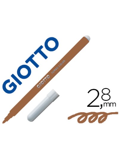 Rotulador giotto turbo color lavable con punta bloqueada unicolor marron