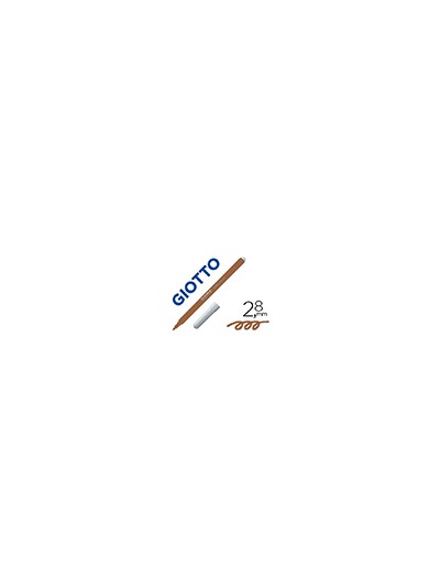 Rotulador giotto turbo color lavable con punta bloqueada unicolor marron