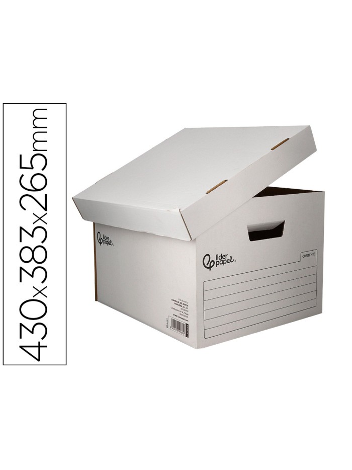 Cajon contenedor liderpapel carton automatico para 4 cajasarchivo definitivo folio / 5 archivadores a-z 430x383x265mm Cajon contenedor liderpapel carton automatico para 4 cajasarchivo definitivo folio / 5 archivadores a-z 430x383x265mm