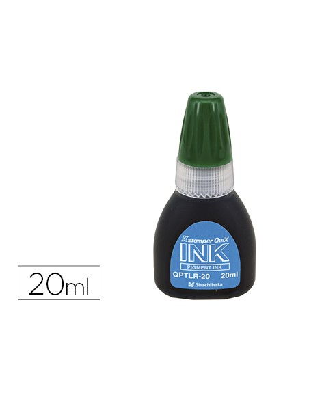 Tinta x'stamper quix para sellos verde bote de 20 ml