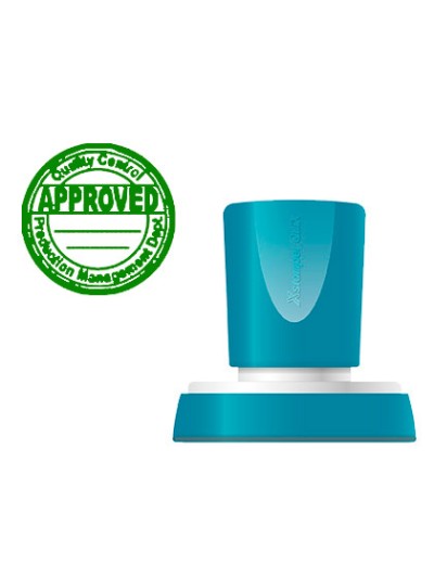 Sello x'stamper quix personalizable color verde redondo diametro 38 mm q-53