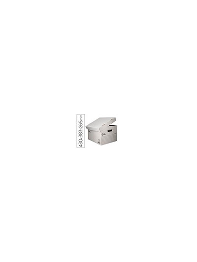 Cajon contenedor liderpapel carton automatico para 4 cajasarchivo definitivo folio / 5 archivadores a-z 430x383x265mm