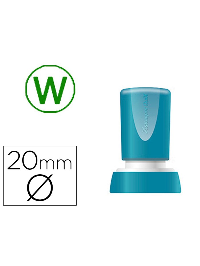 Sello x'stamper quix personalizable color verde redondo diametro 20 mm q-34 Sello x'stamper quix personalizable color verde redondo diametro 20 mm q-34