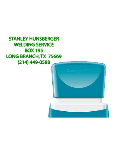 Sello x'stamper quix personalizable color verde medidas 24x49 mm q-12