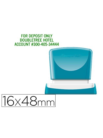 Sello x'stamper quix personalizable color verde medidas 16x48 mm q-11