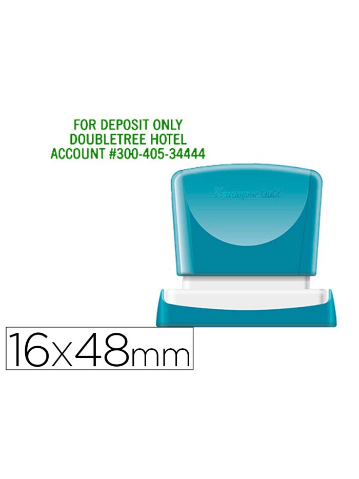 Sello x'stamper quix personalizable color verde medidas 16x48 mm q-11 Sello x'stamper quix personalizable color verde medidas 16x48 mm q-11