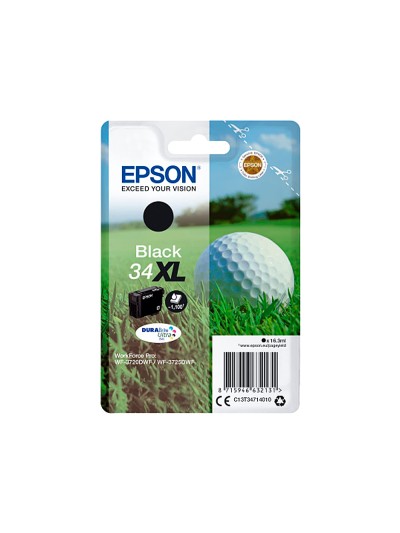 Ink-jet epson work force pro wf-3720dwf/3725dwf negro 34xl durabrite ultra ink 1100 paginas