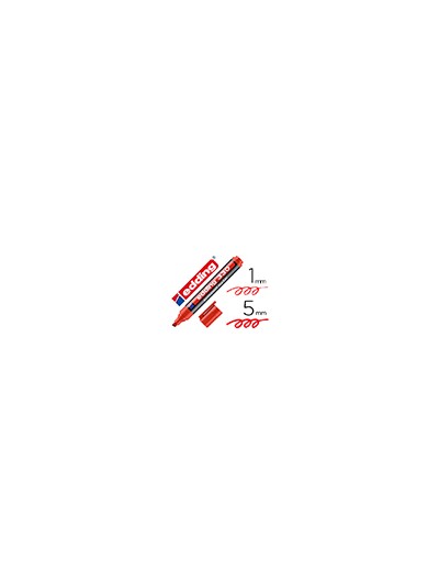 Rotulador edding marcador permanente 330 rojo punta biselada 1-5 mm recargable
