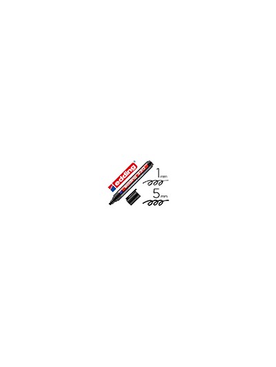 Rotulador edding marcador permanente 330 negro punta biselada 1-5 mm recargable