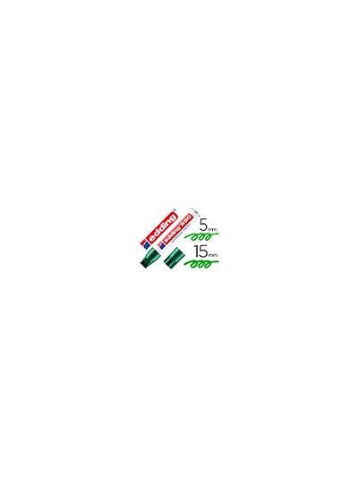 Rotulador edding marcador permanente 850 verde punta biselada 5-15 mm recargable