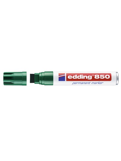 Rotulador edding marcador permanente 850 verde punta biselada 5-15 mm recargable